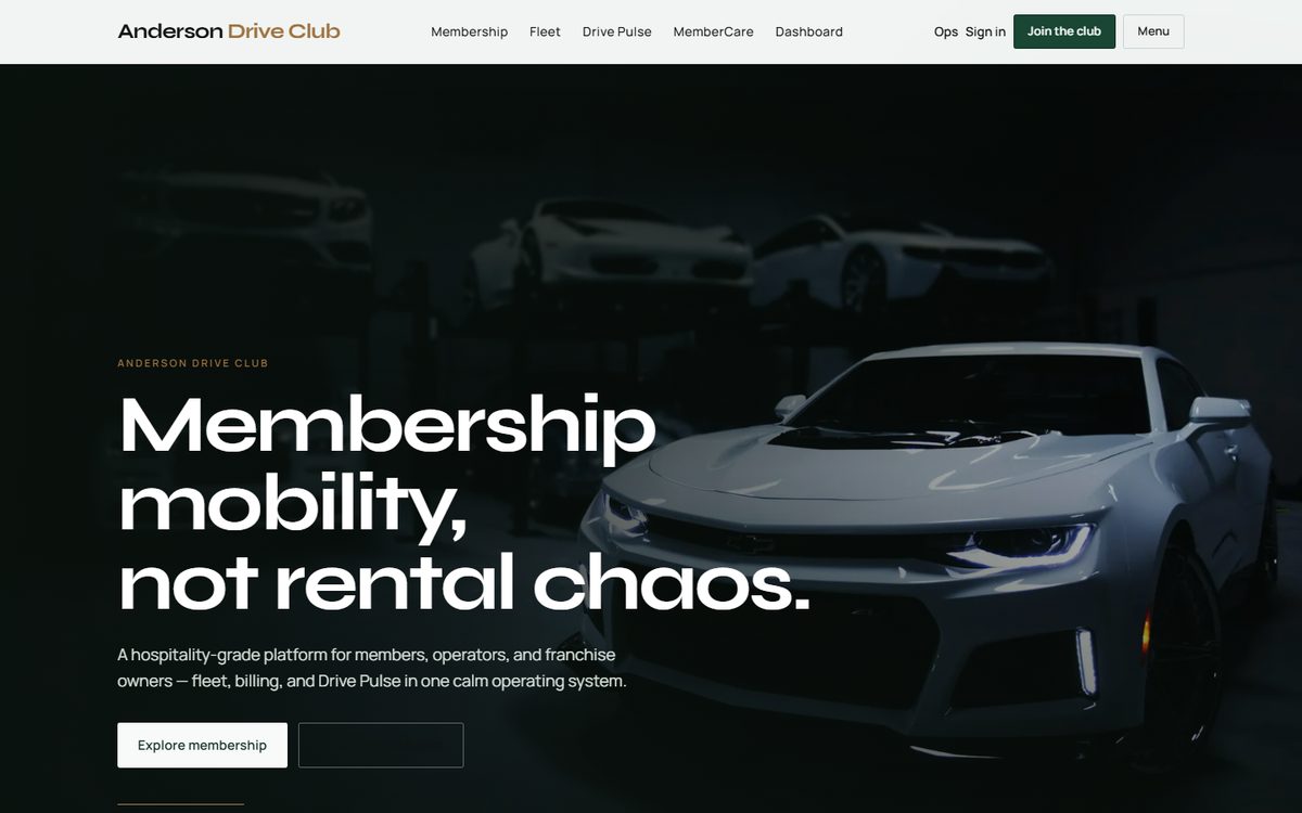 Vehicle Subscription & Fleet Platform live demo